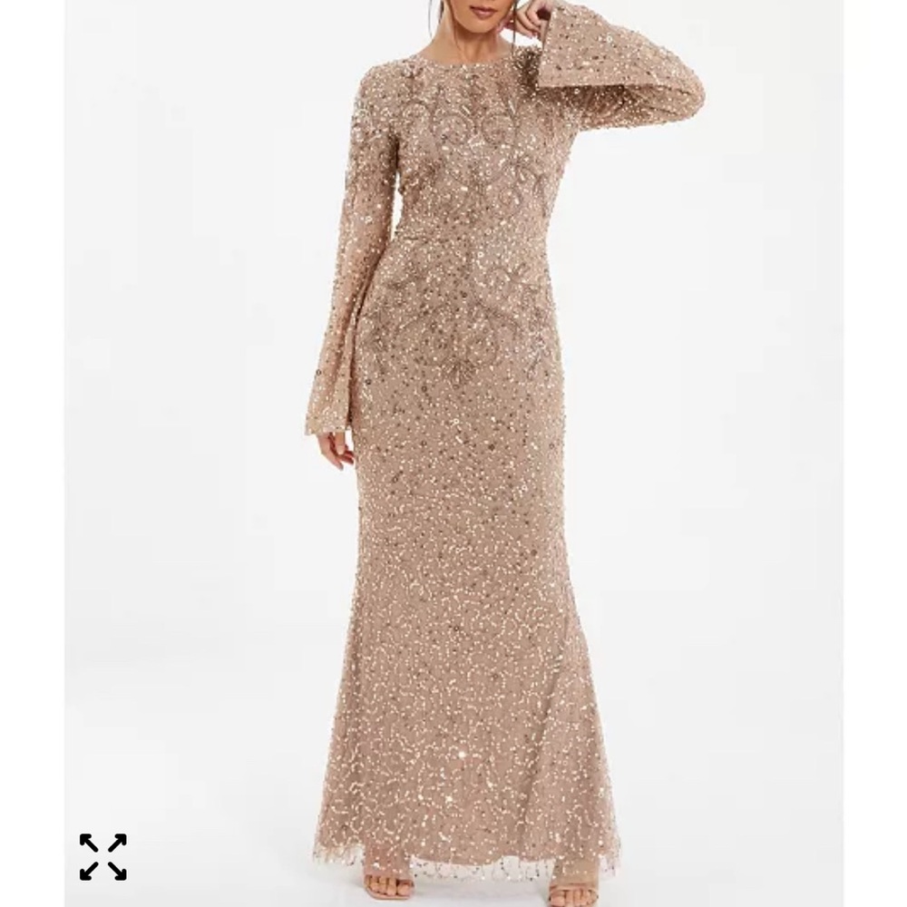 Elegant Sequin Long Sleeve Dress